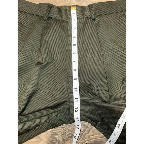 ASOS Men's Size 32x25 Green Pleated Front Straight Cuffed Hem Dress Pants. N - Picture 7 of 9
